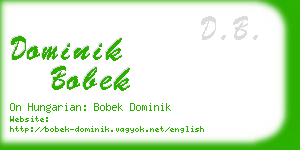 dominik bobek business card